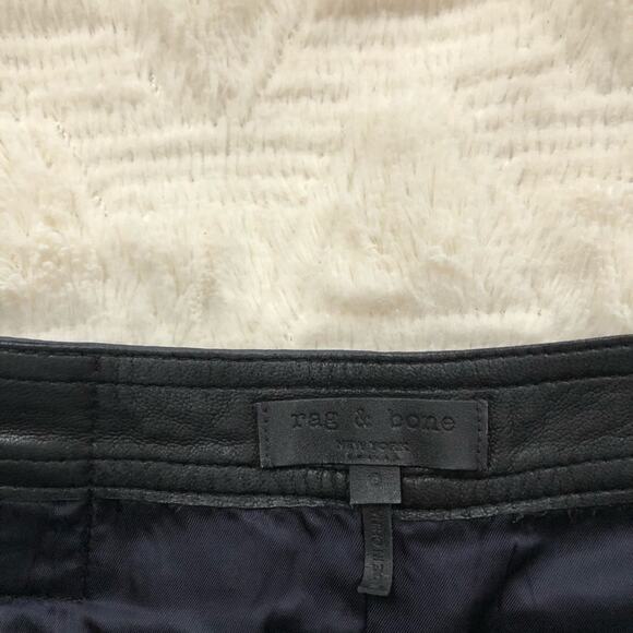 Rag & Bone Siggy Navy Suede Snap Front Mini Skirt - Picture 5 of 7